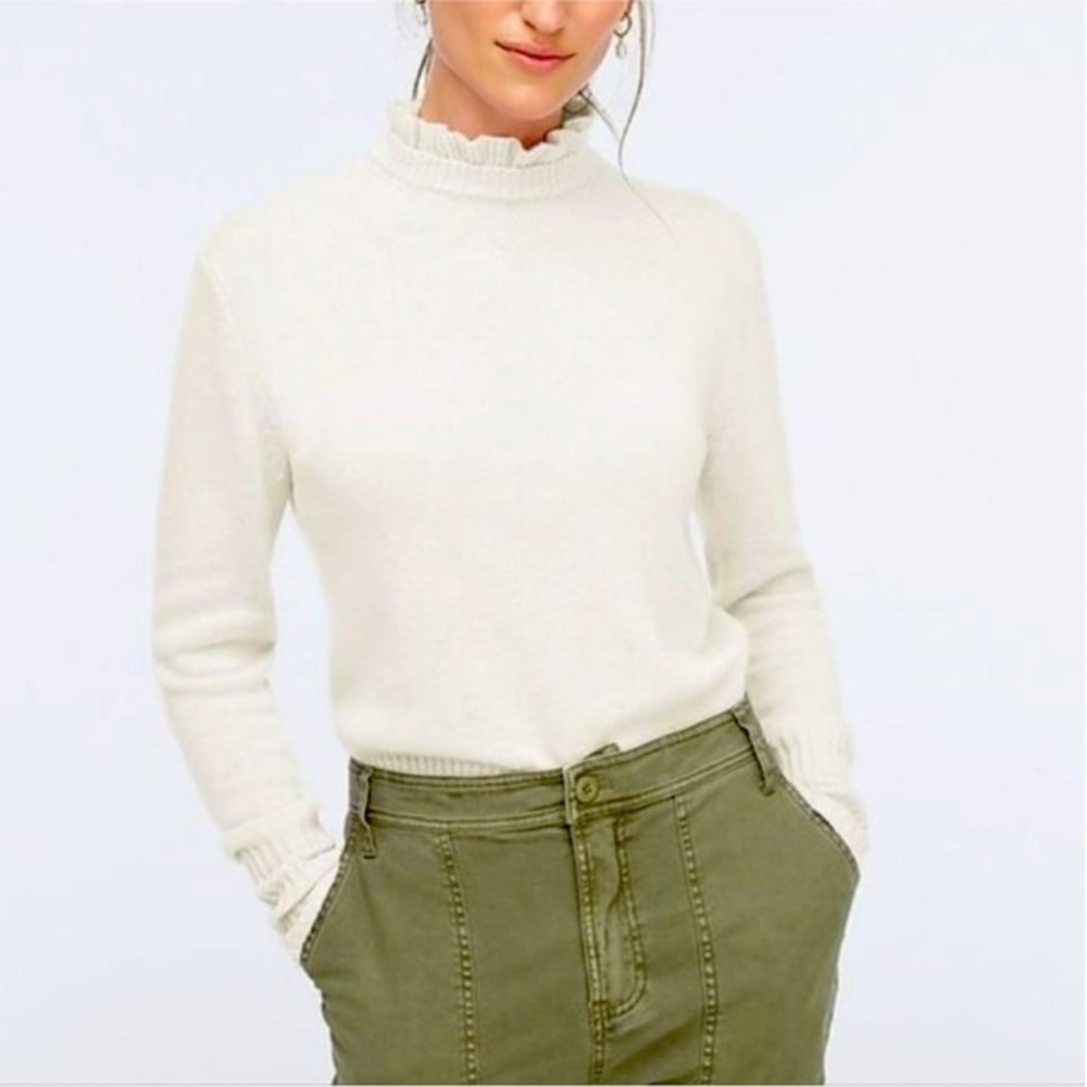 J. Crew Cream Turtleneck Sweater